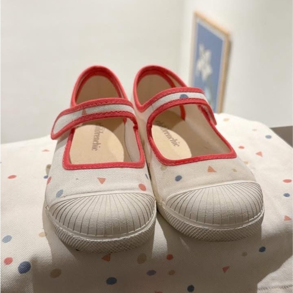 Charming White and Red Kids Sneakers
